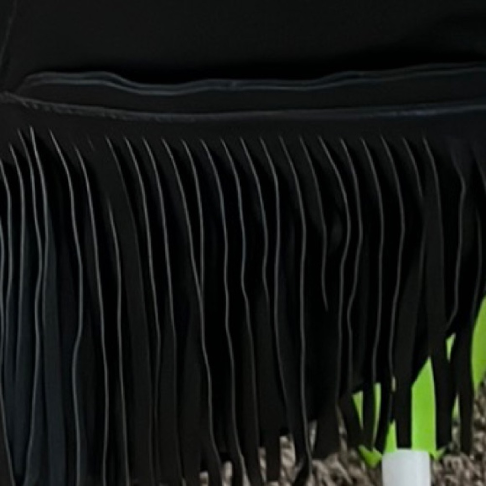 Black Fringe Women's Bag